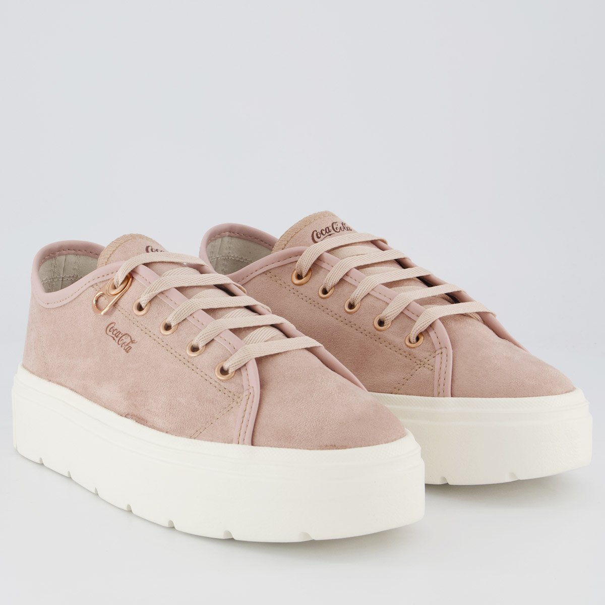 Tênis Coca Cola Harmony Class Suede Feminino Rosa Rosa 2