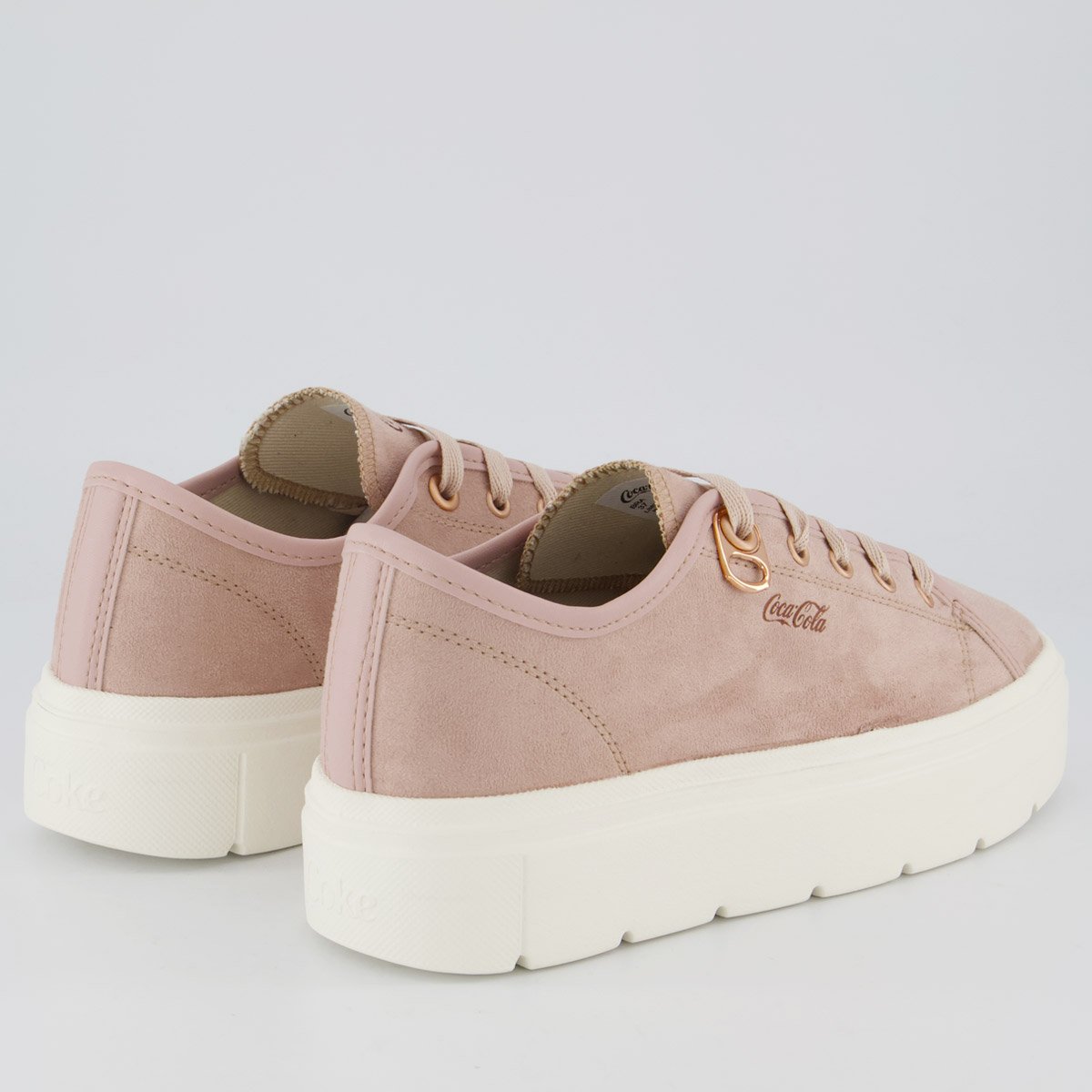 Tênis Coca Cola Harmony Class Suede Feminino Rosa Rosa 3