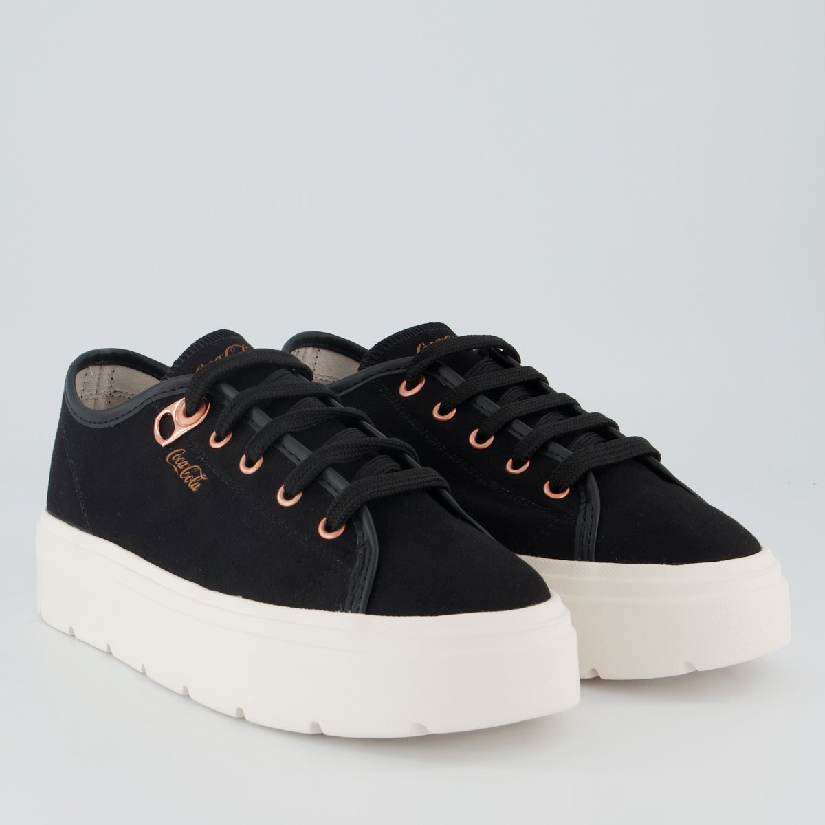 Tênis Coca Cola Harmony Class Suede Feminino Preto Preto 2