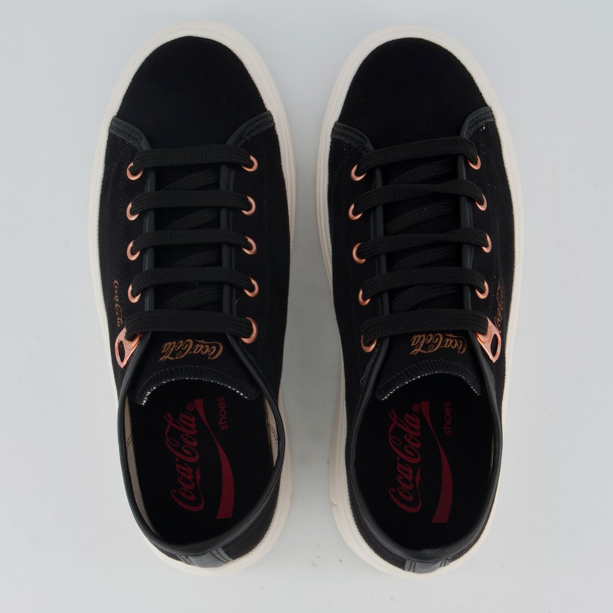 Tênis Coca Cola Harmony Class Suede Feminino Preto Preto 4