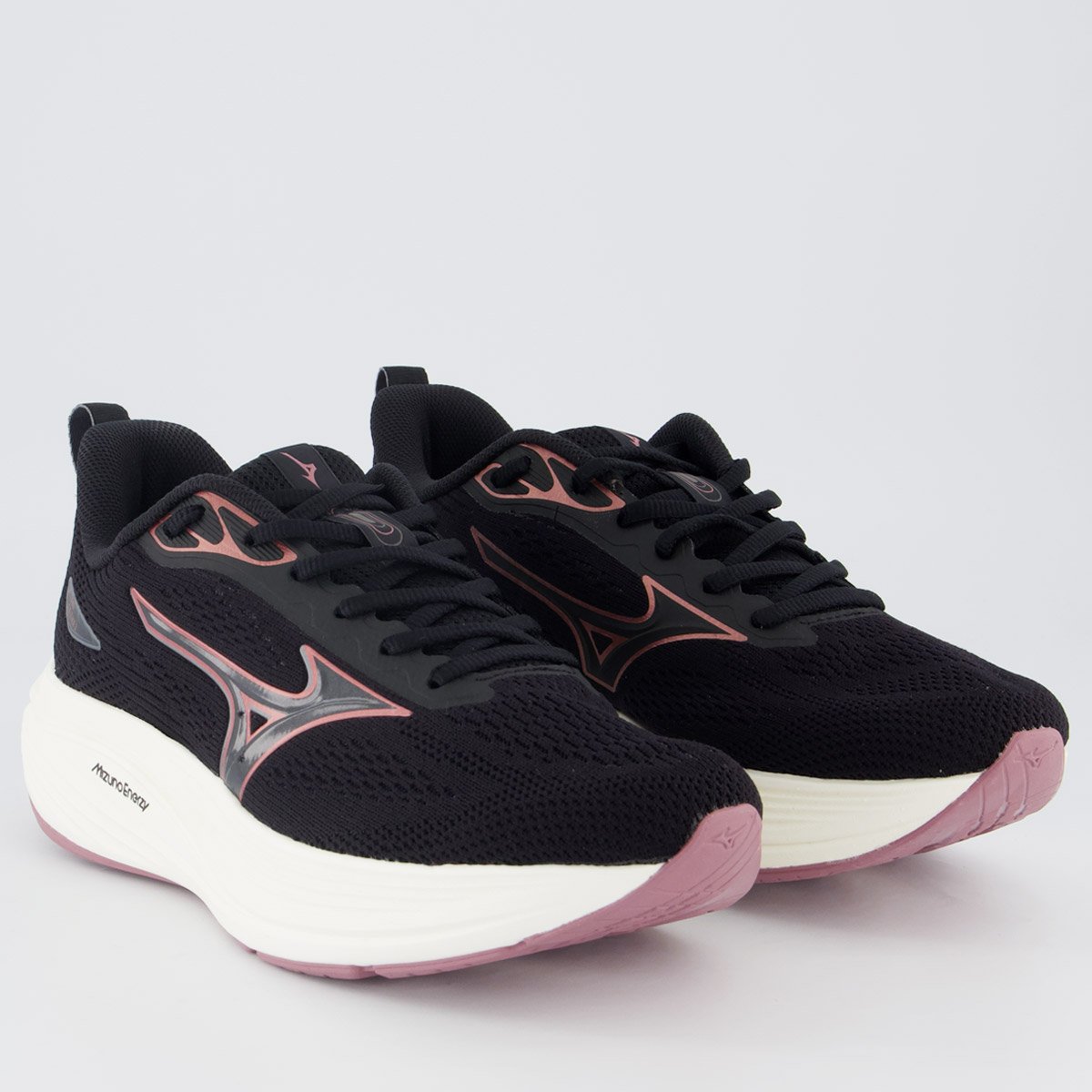 Tênis Mizuno Enigma 3 Feminino Preto e Rosa Preto 2