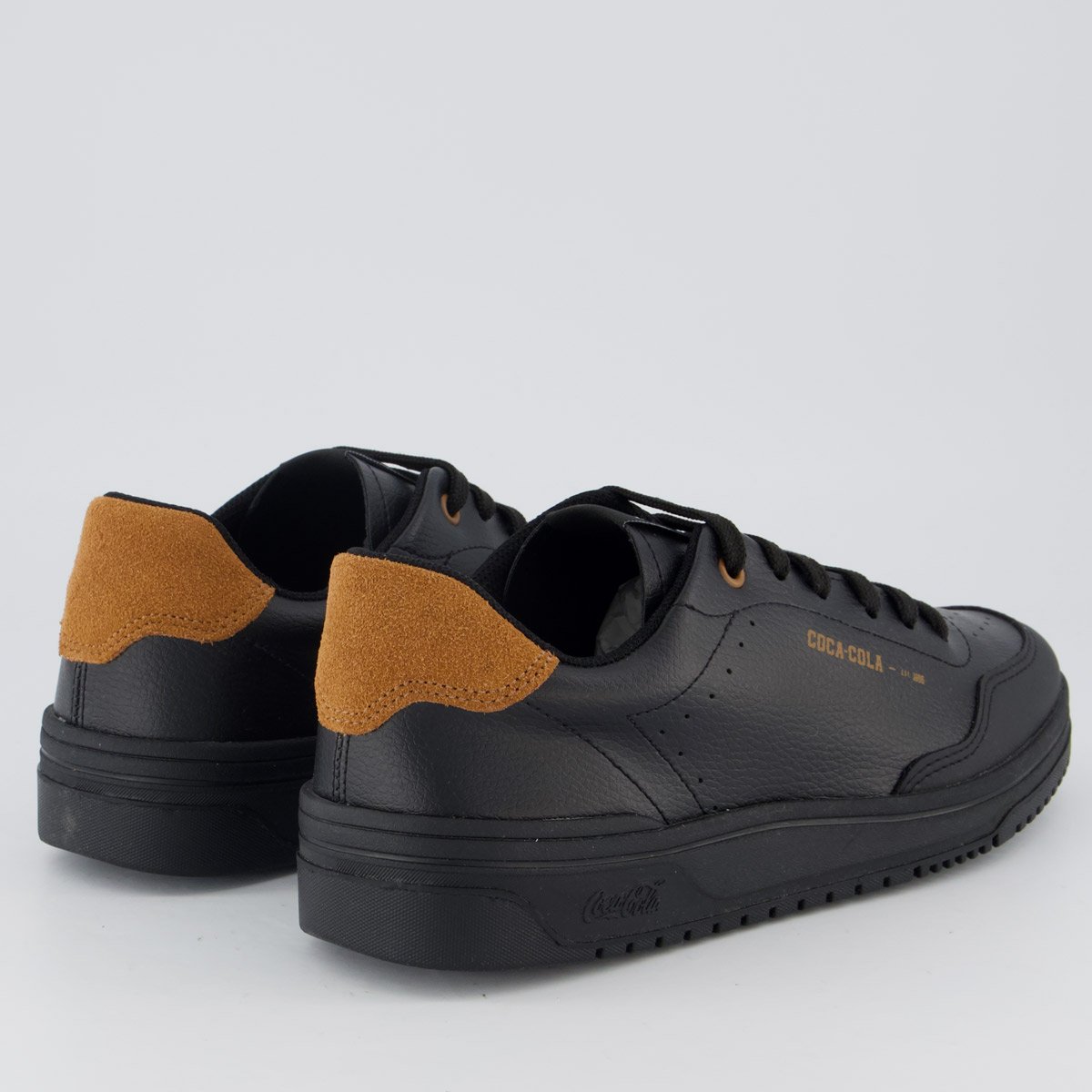 Tênis Coca Cola March Elegance Preto e Caramelo Preto 3