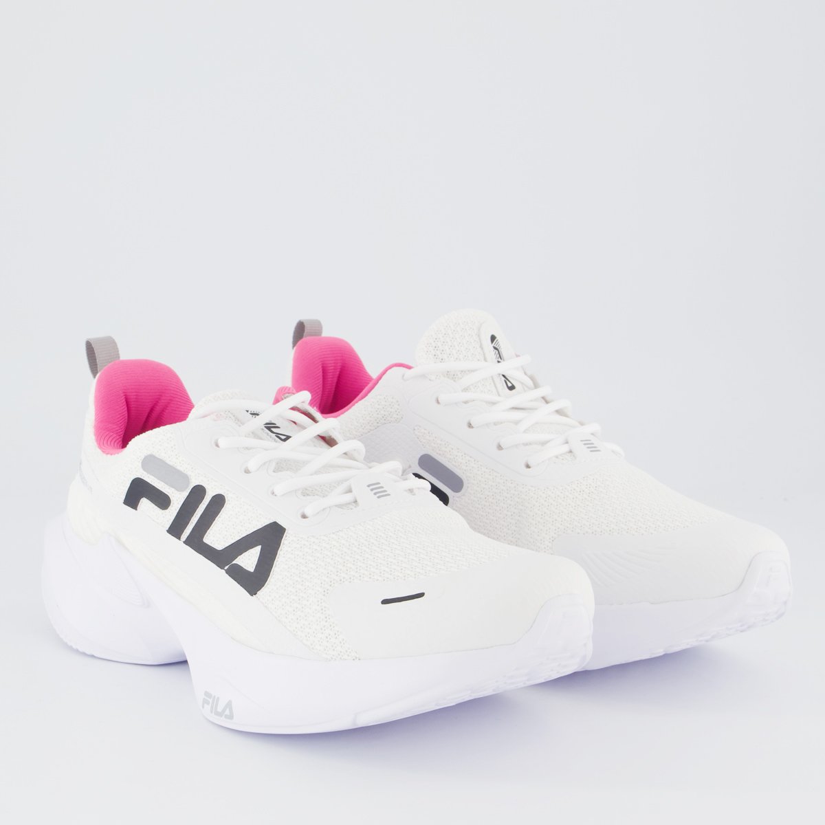 Tenis Fila Progress Lite Feminino Branco e Preto Branco 2