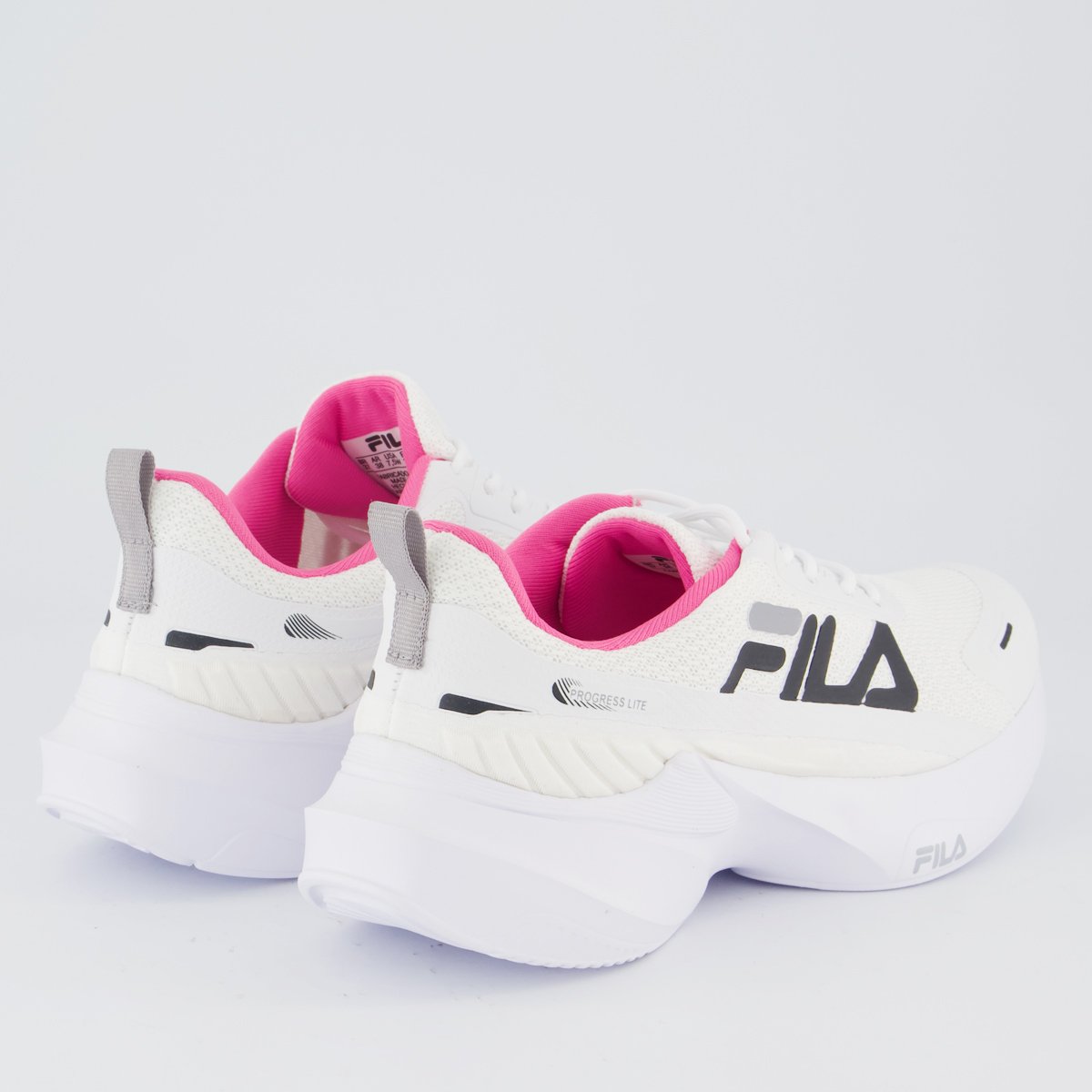 Tenis Fila Progress Lite Feminino Branco e Preto Branco 3