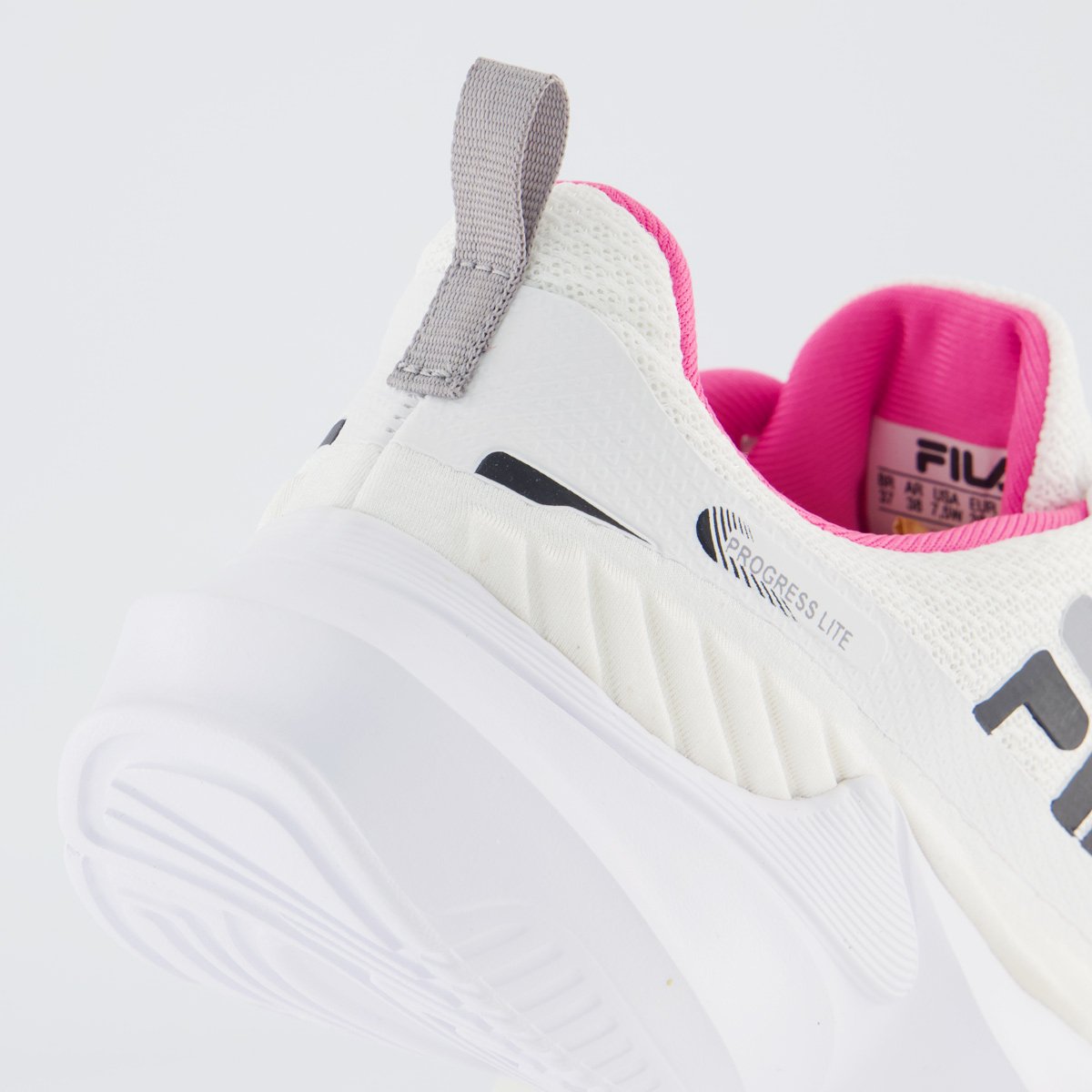 Tenis Fila Progress Lite Feminino Branco e Preto Branco 6