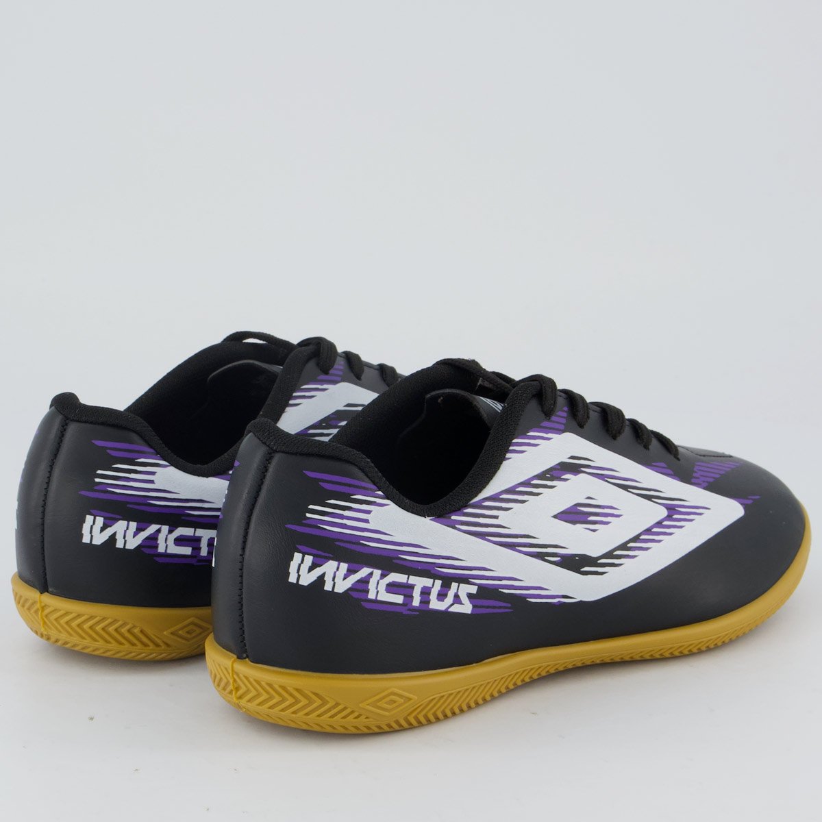 Chuteira Umbro Invictus Futsal Juvenil Preto e Roxo Preto 3