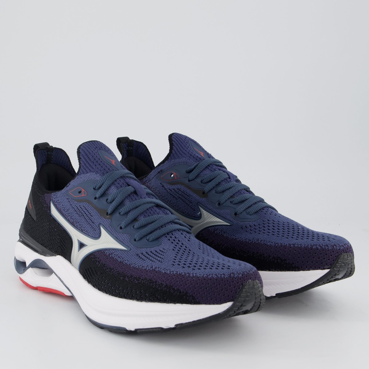 Tênis Mizuno Wave Mirai 8 Preto Preto/Azul 2