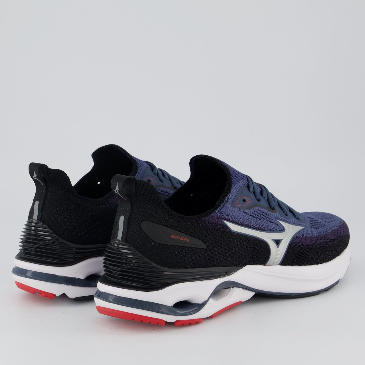 Tênis Mizuno Wave Mirai 8 Preto Preto/Azul 3