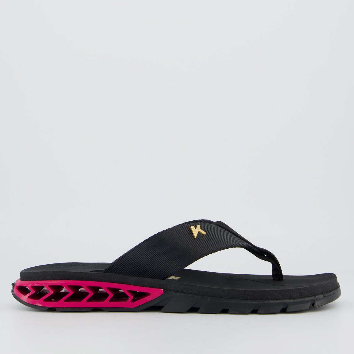 Chinelo Kenner Rakka L7nnon Preto e Rosa Preto/Rosa 2