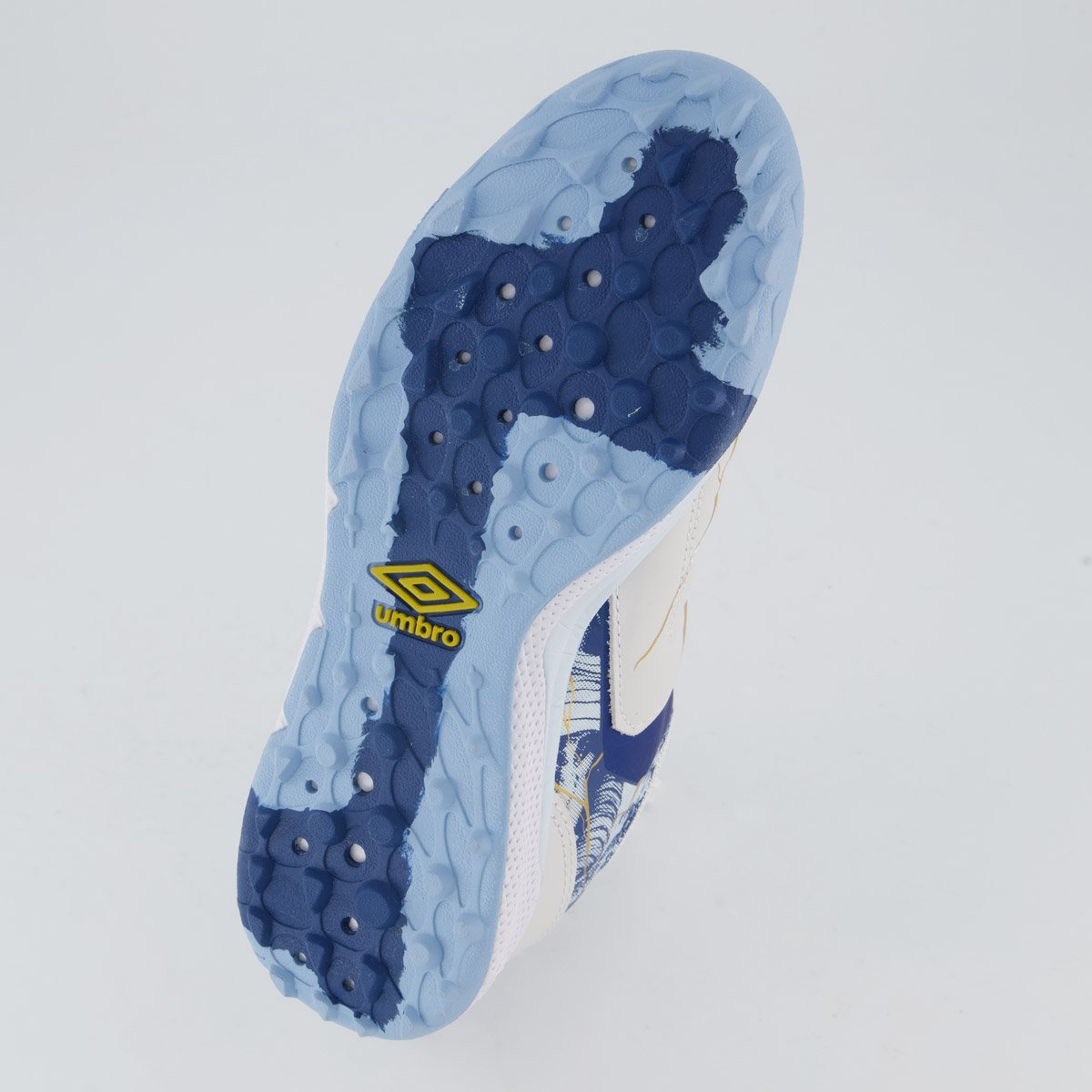 Chuteira Umbro Ada Master Class Pro Bump Kintsugi Society Branca e Azul Branco 5