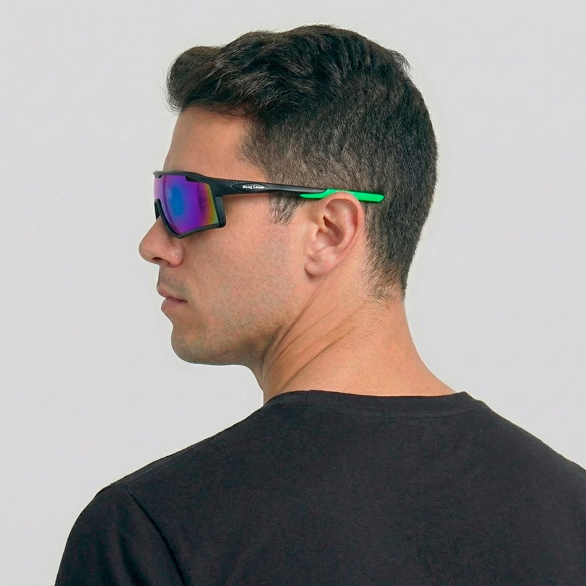 Óculos de Sol Hang Loose Sport C7 Preto e Verde Preto 6