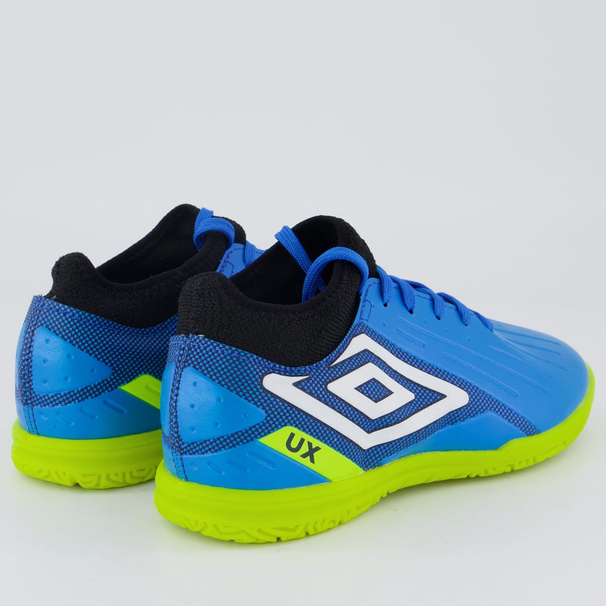 Chuteira Umbro Ux Futsal Juvenil Marinho e Verde Azul 3