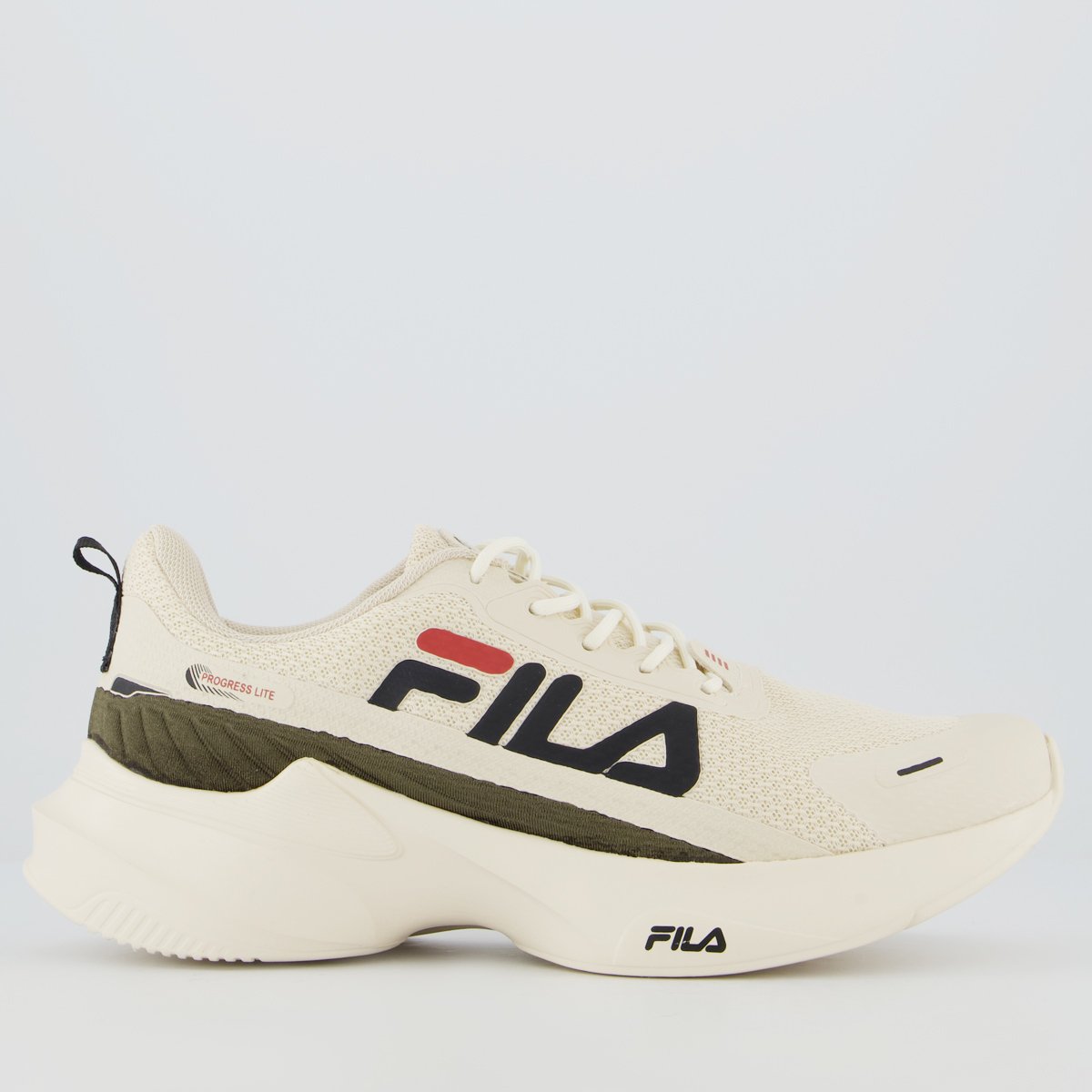 Tenis Fila Progress Lite Off-White e Verde