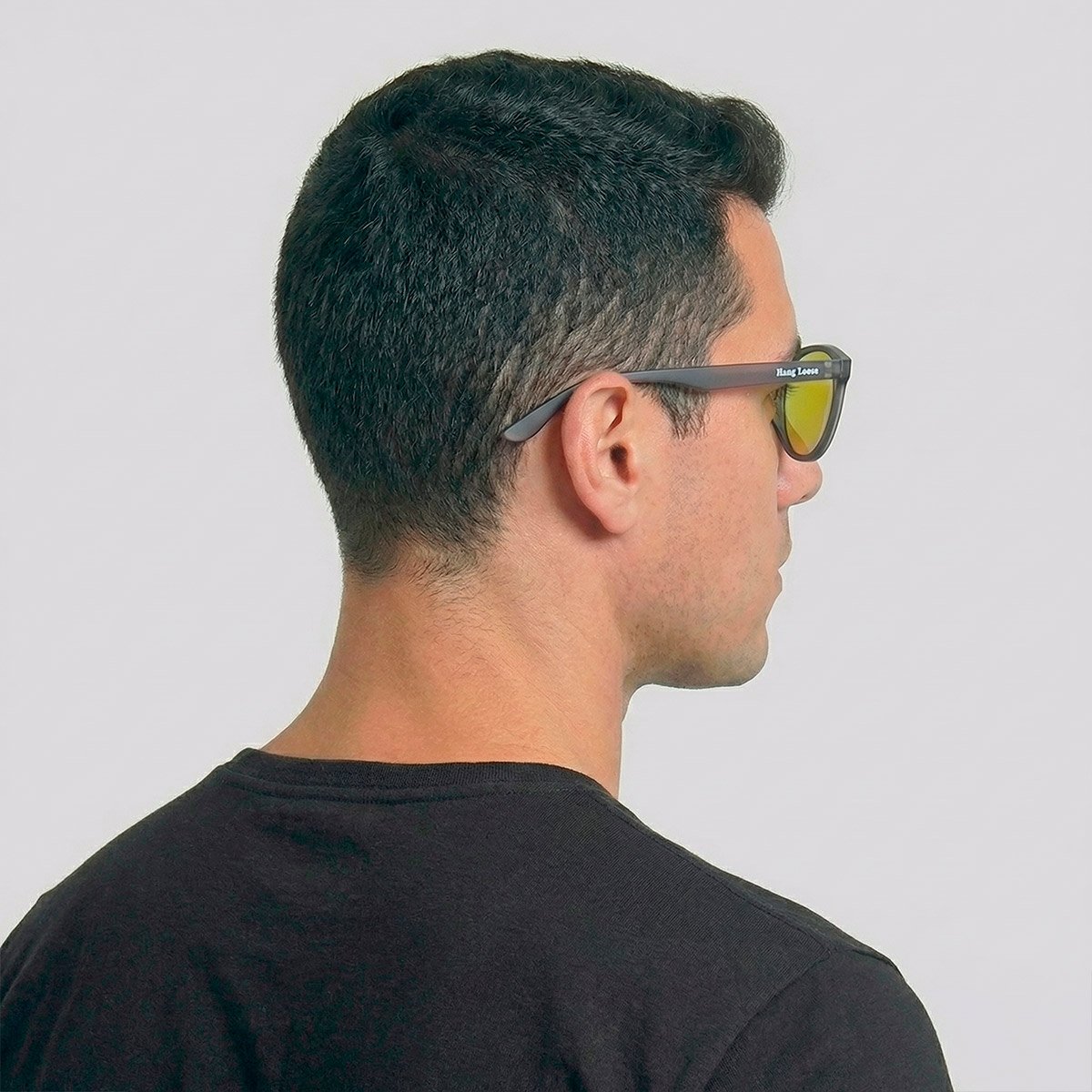 Óculos de Sol Hang Loose Laurent Preto e Amarelo Preto 6