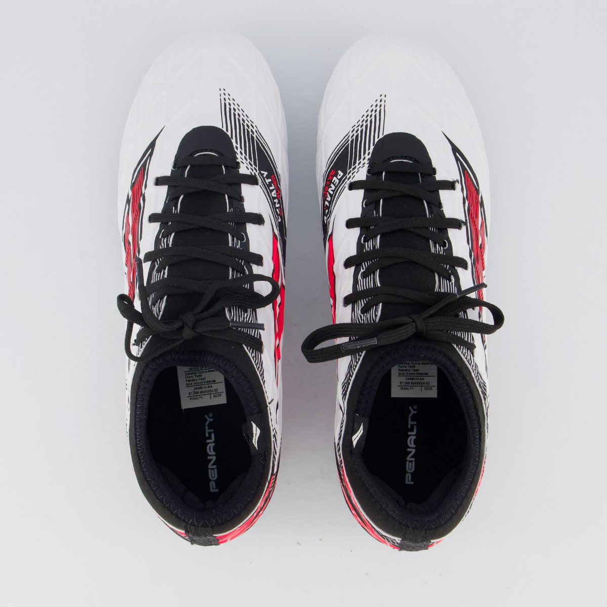 Chuteira Penalty Campo RX Locker Y-5 Branca e Preta Branco 4