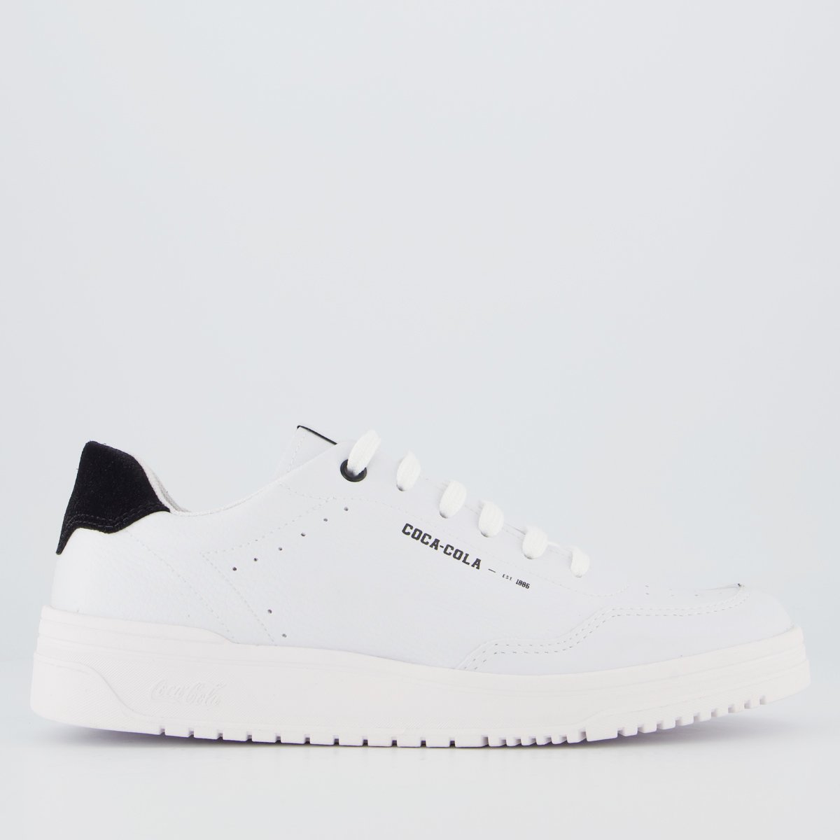 Tênis Coca Cola March Elegance Branco e Preto