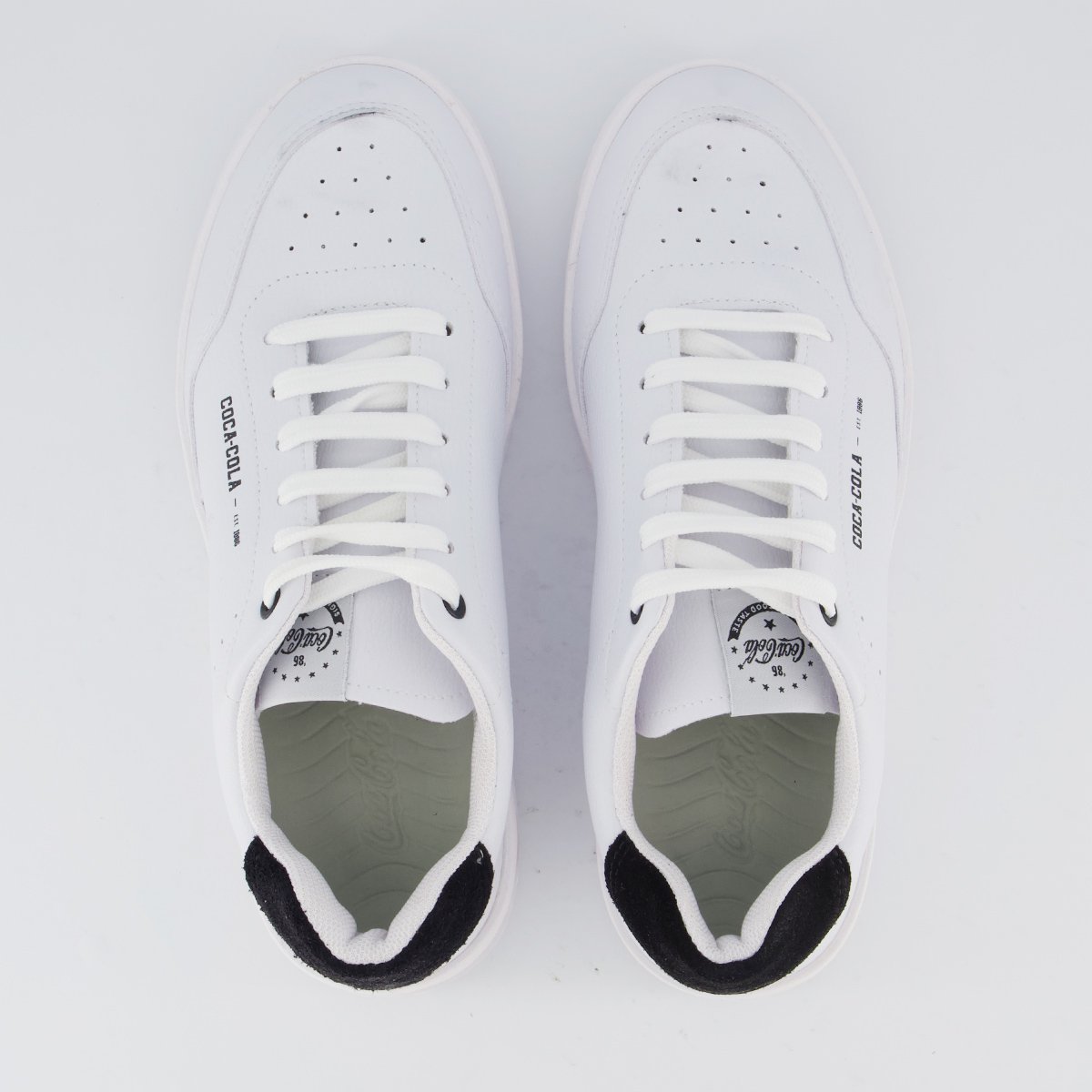 Tênis Coca Cola March Elegance Branco e Preto Branco 4