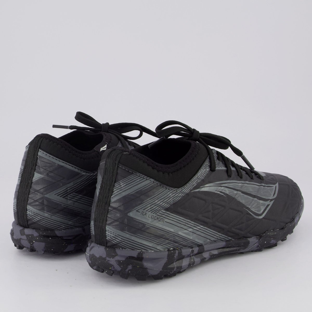 Chuteira Penalty RX Locker Y-5 Society Preta e Cinza Preto 3