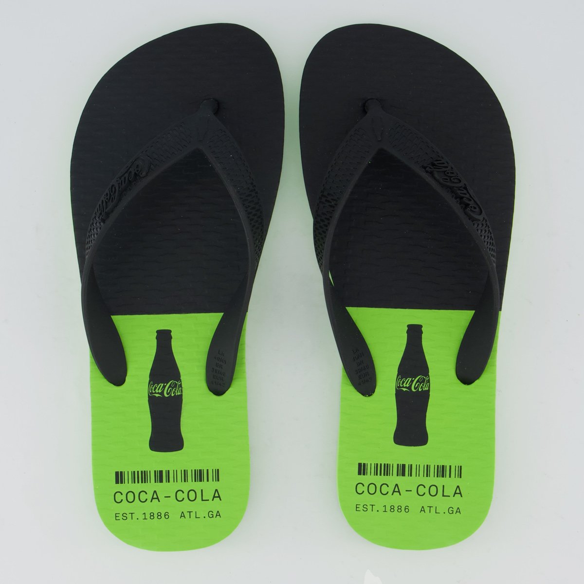 Chinelo Coca Cola Truist Verde e Preto