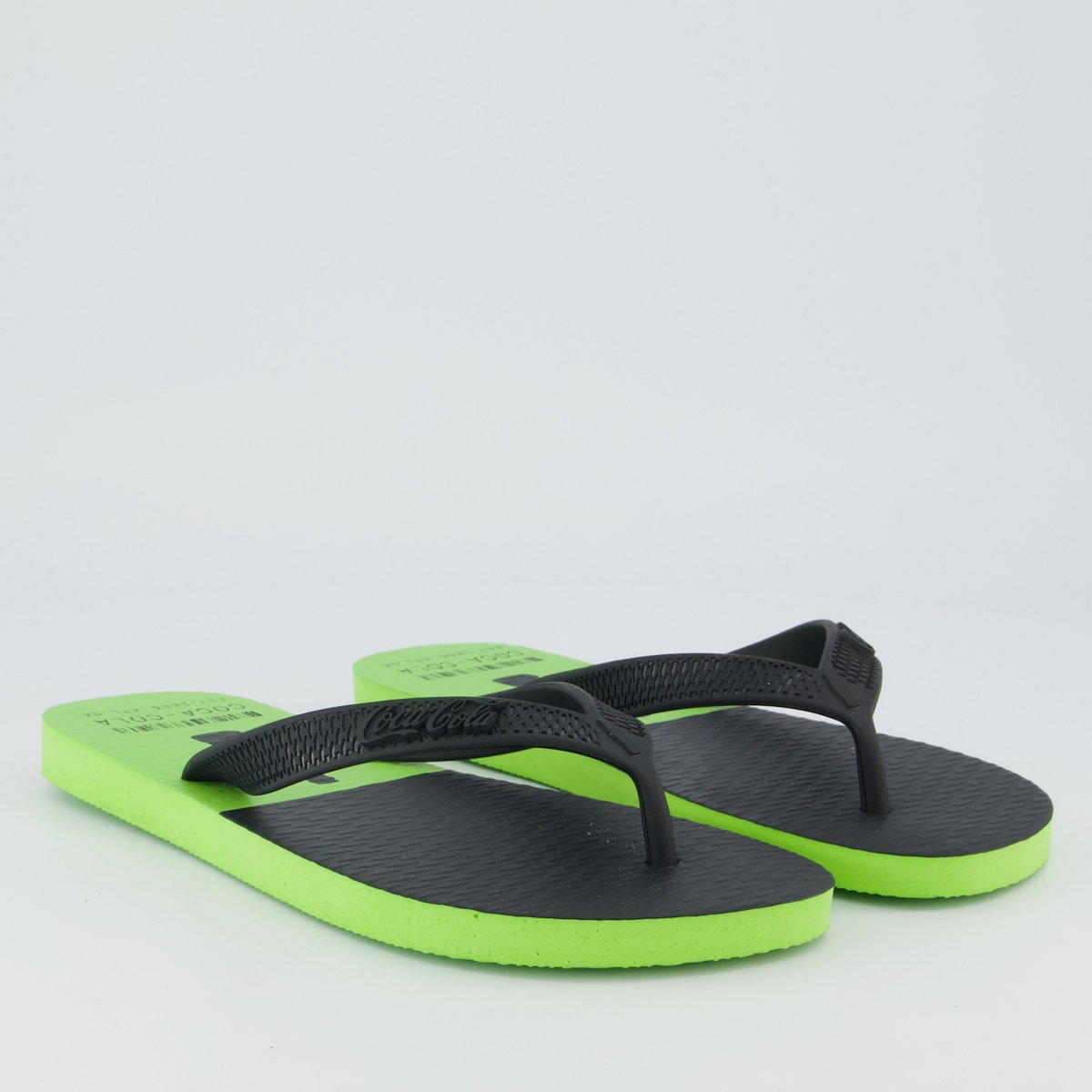 Chinelo Coca Cola Truist Verde e Preto Preto 3