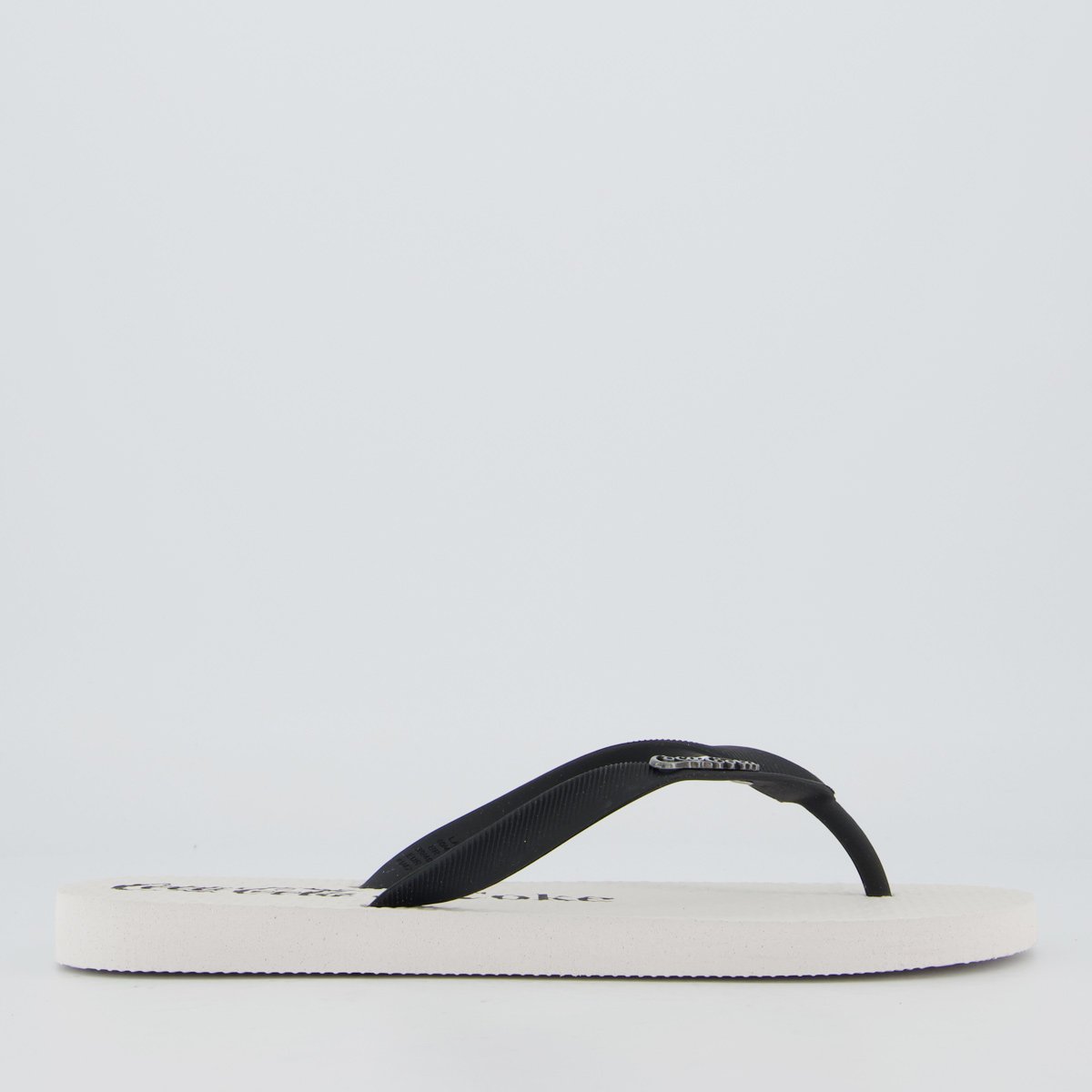 Chinelo Coca-Cola Is Coke Branco e Preto Preto 2