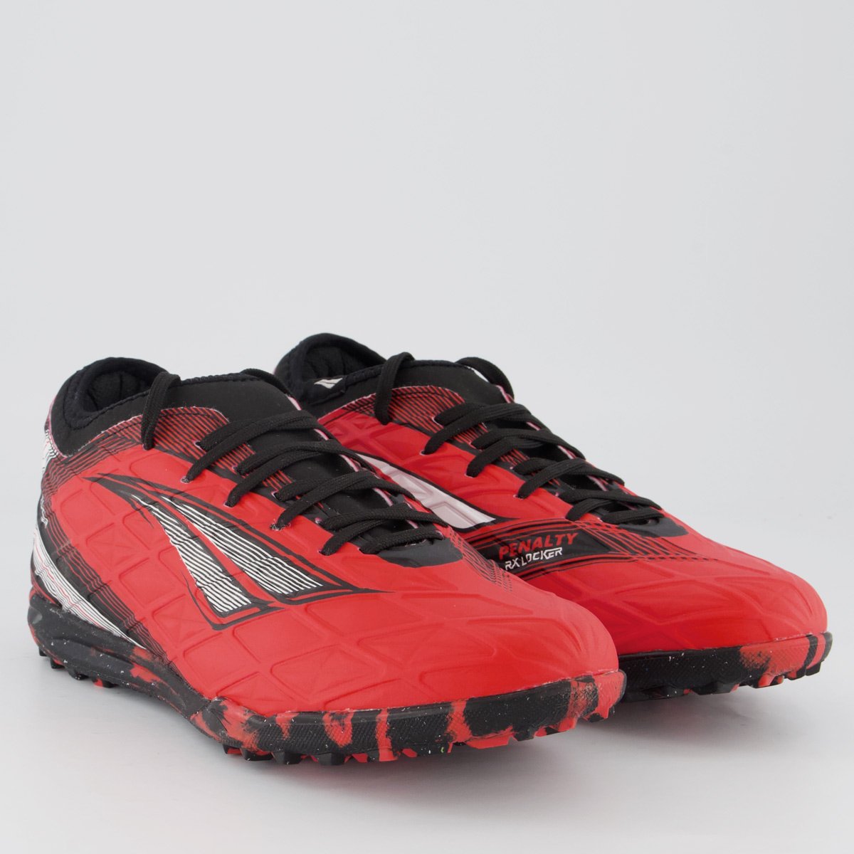 Chuteira Penalty RX Locker Y-5 Society Vermelha e Branca Vermelho 2