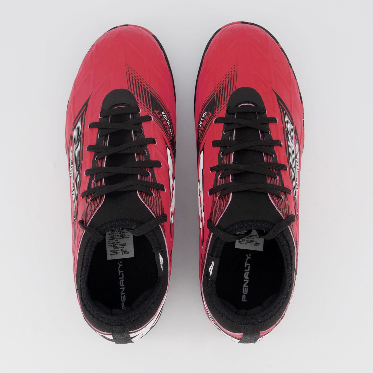 Chuteira Penalty RX Locker Y-5 Society Vermelha e Branca Vermelho 4