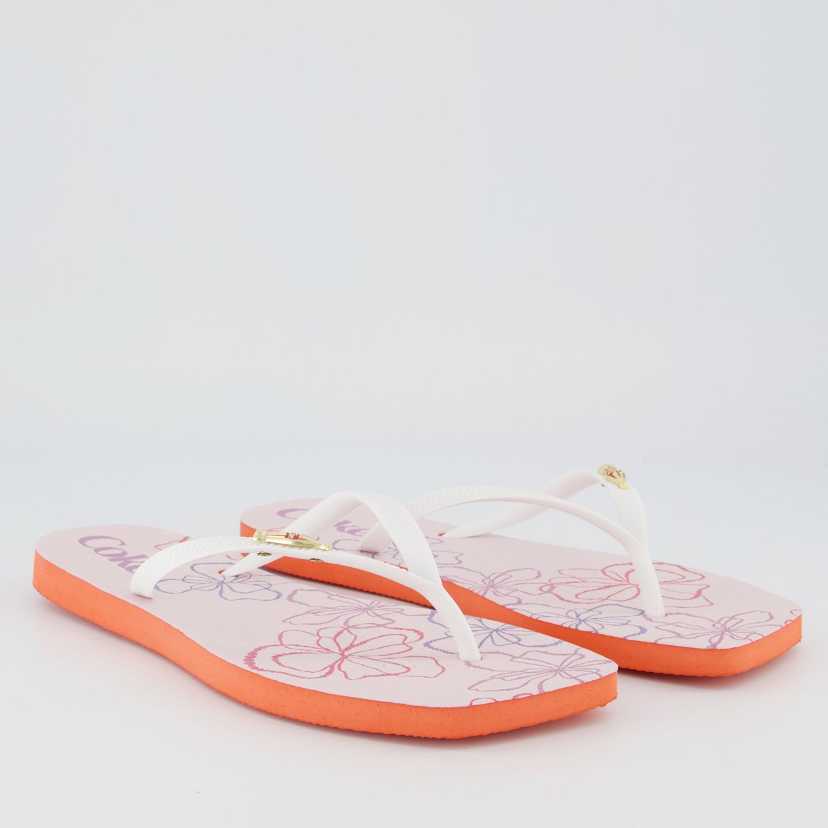 Chinelo Coca Cola Square Imola Feminino Rosa Branco 3