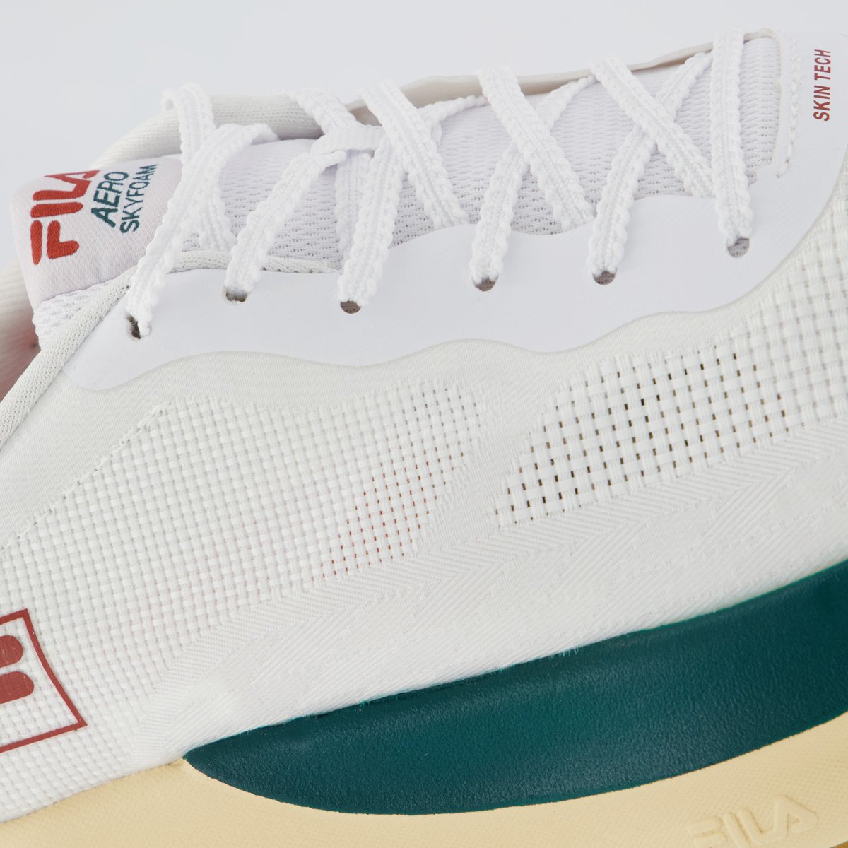 Tenis Fila Aero Skyfoam Branco e Verde Branco 7