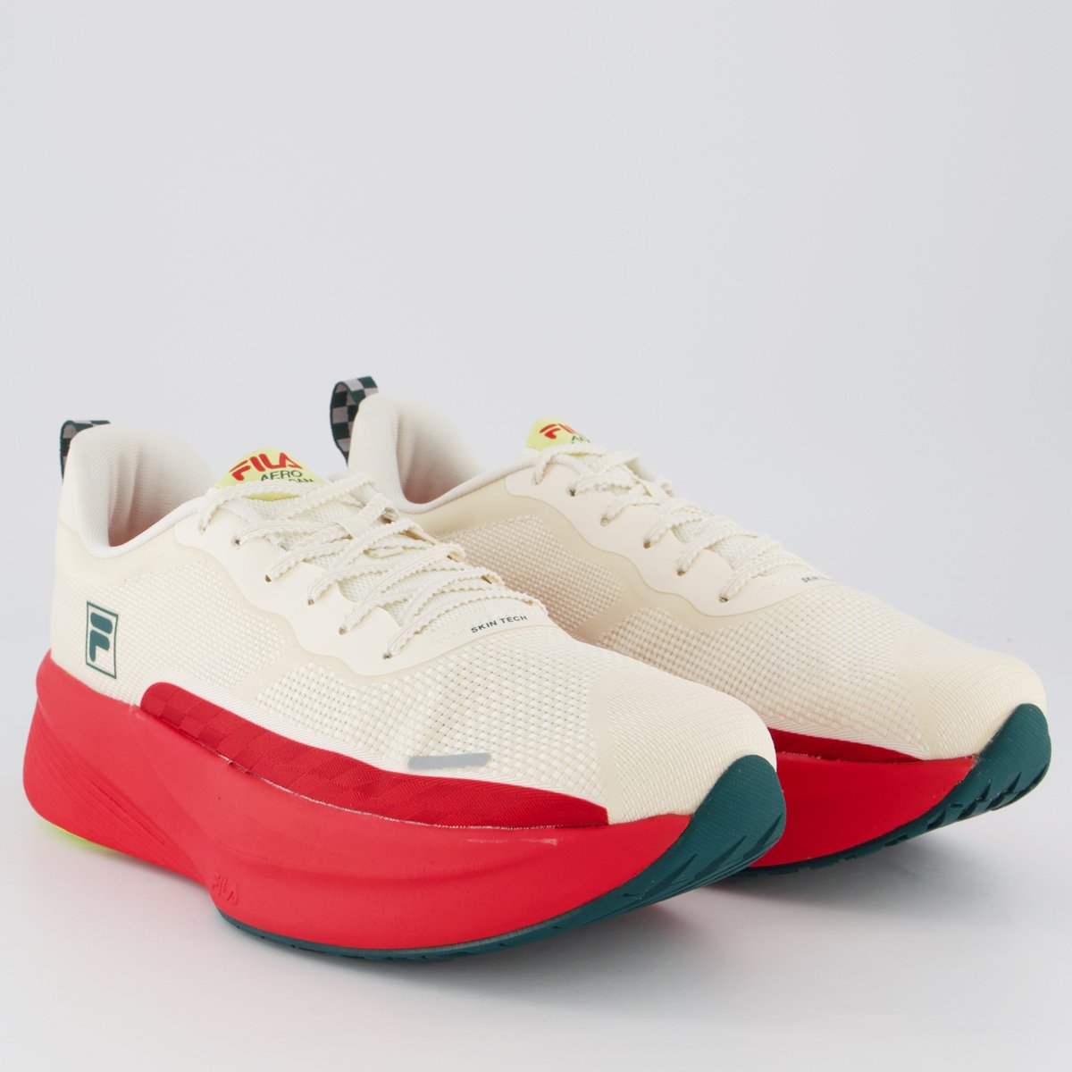 Tenis Fila Aero Skyfoam Bege e Vermelho Bege 2