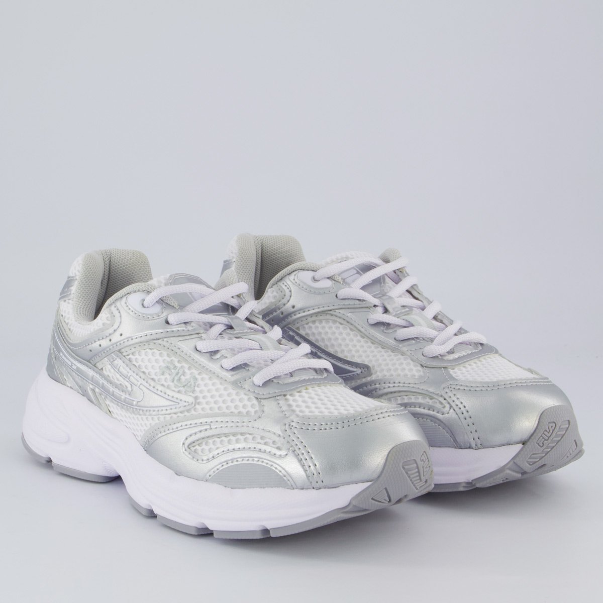 Tenis Fila Runner 2K Feminino Prata e Branco Prata 2
