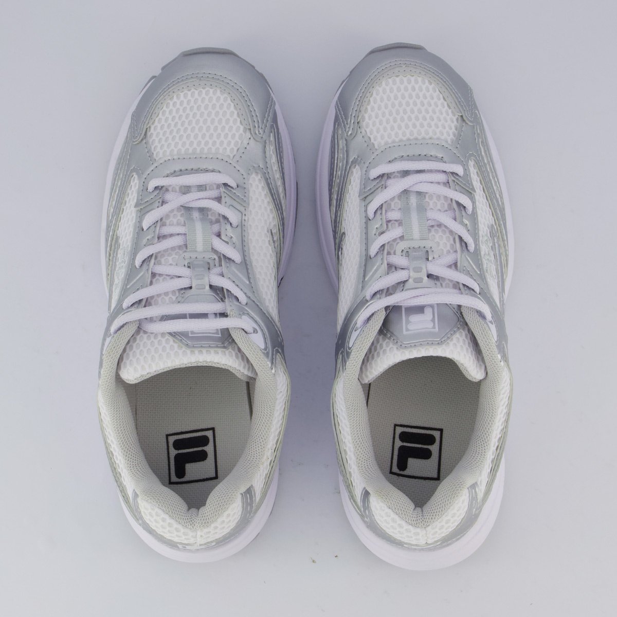 Tenis Fila Runner 2K Feminino Prata e Branco Prata 4