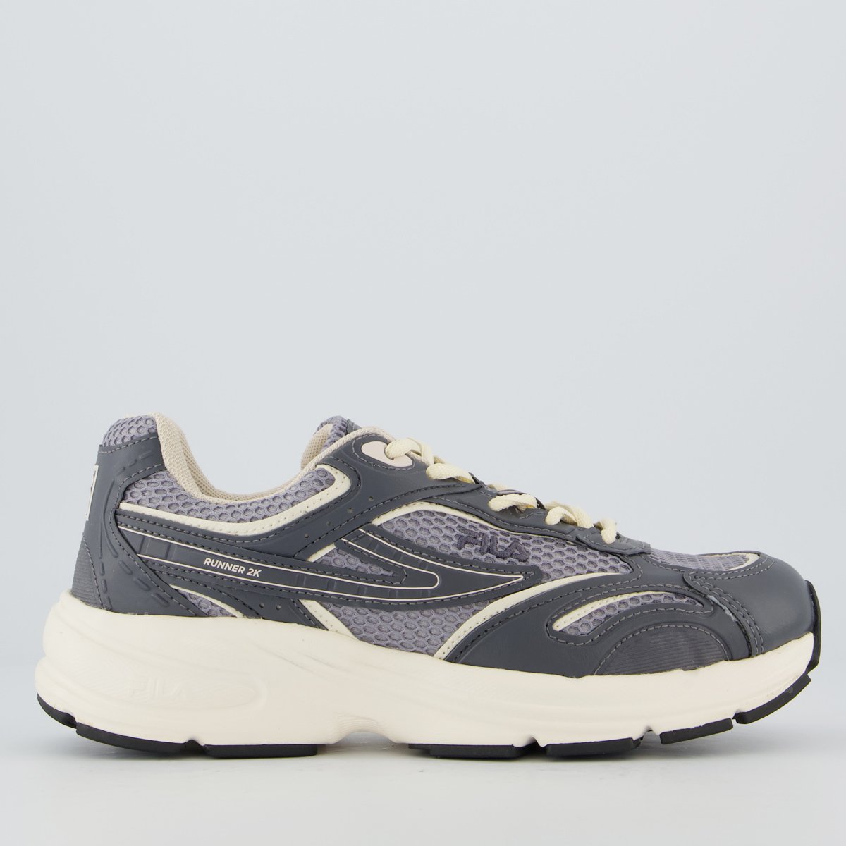 Tenis Fila Runner 2K Feminino Cinza e Bege