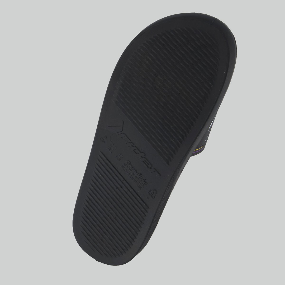 Chinelo Rider Slide Pump NBA Los Angeles Lakers III Preto e Amarelo Preto 5