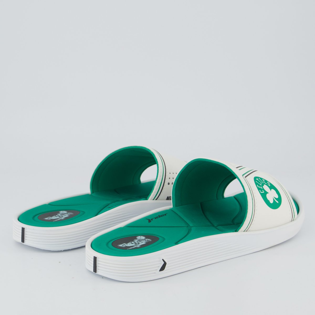 Chinelo Rider Slide Pump NBA Boston Celtics III Branco e Verde Branco 3