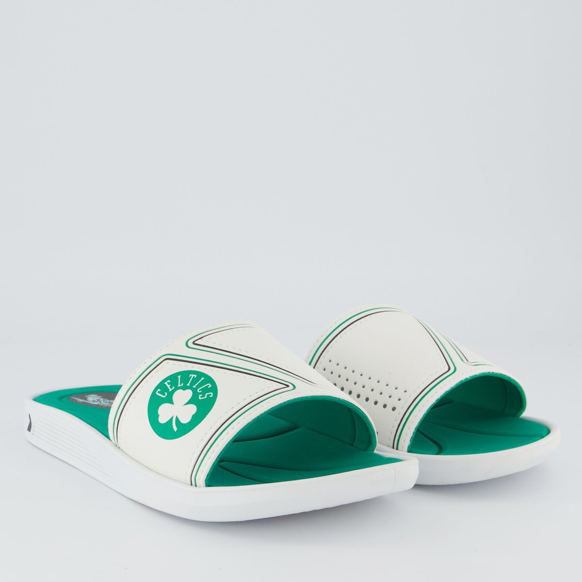 Chinelo Rider Slide Pump NBA Boston Celtics III Branco e Verde Branco 4