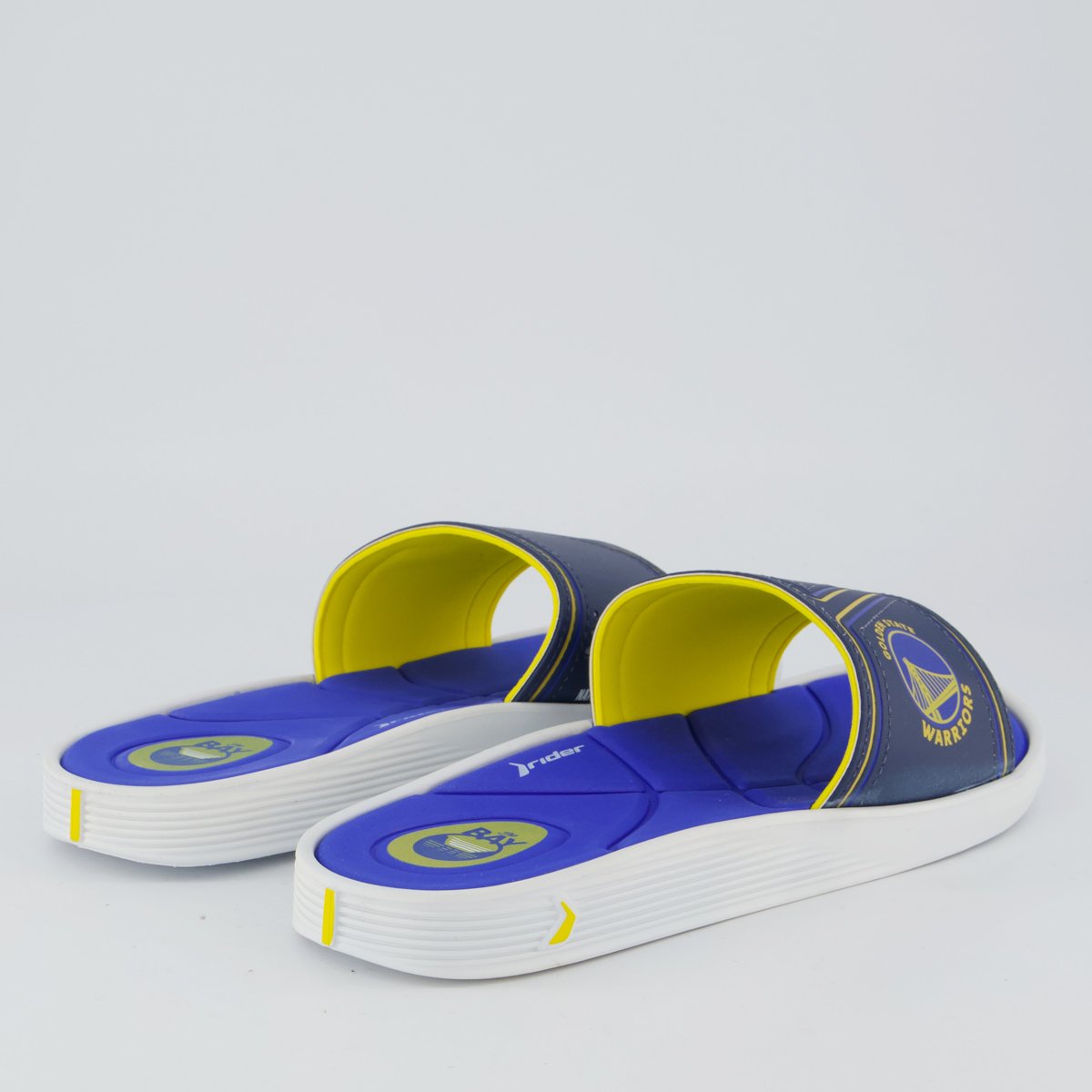 Chinelo Rider Slide Pump NBA Golden State Warriors III Azul e Branco Azul 4