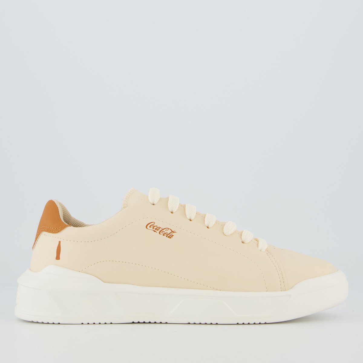 Tênis Coca Cola Lander Town Feminino Bege e Marrom