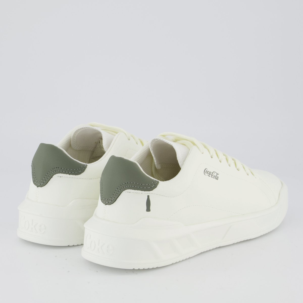Tênis Coca Cola Lander Town Feminino Branco e Verde Branco 3