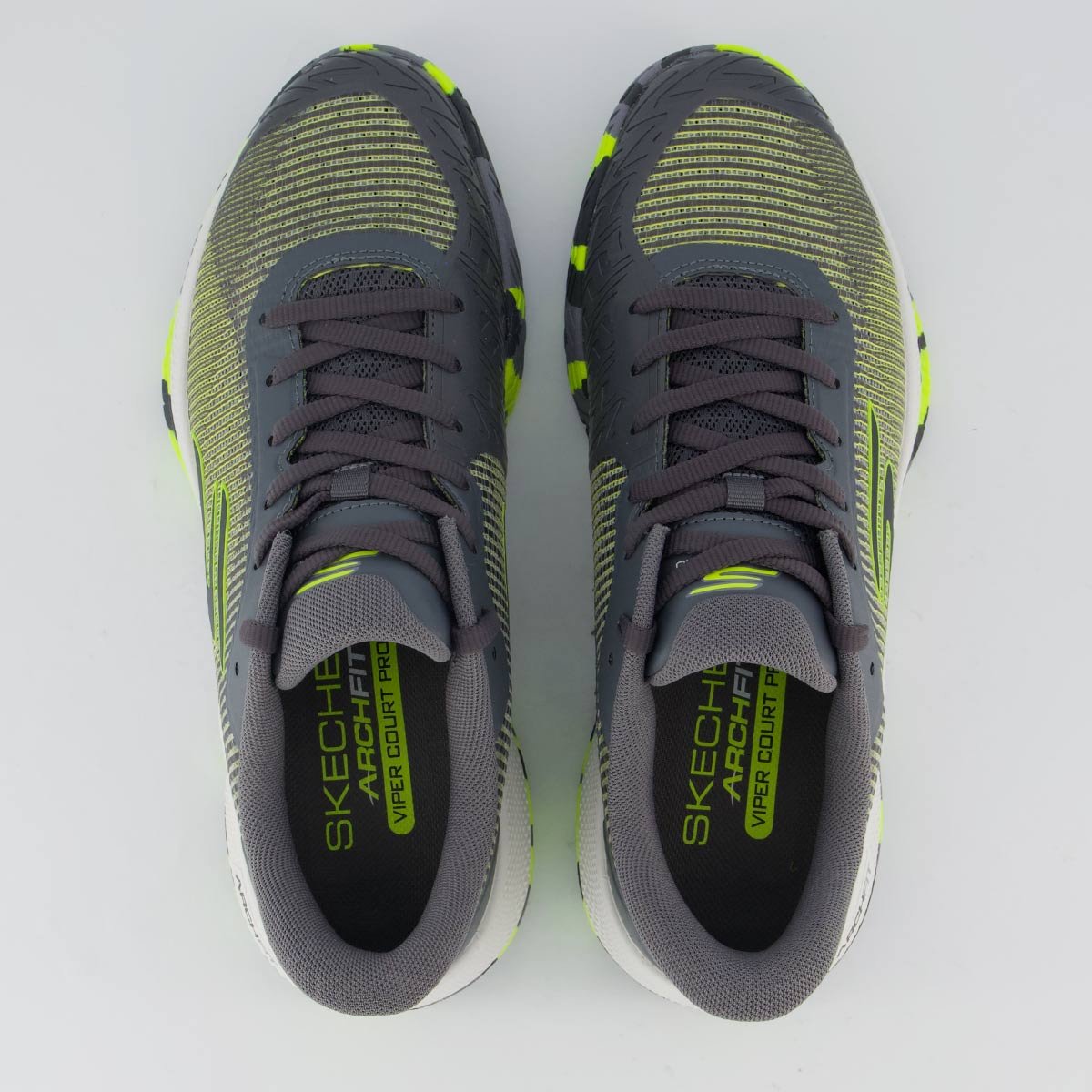 Tênis Skechers Viper Court Pro 2.0 Cinza Cinza/Verde 4