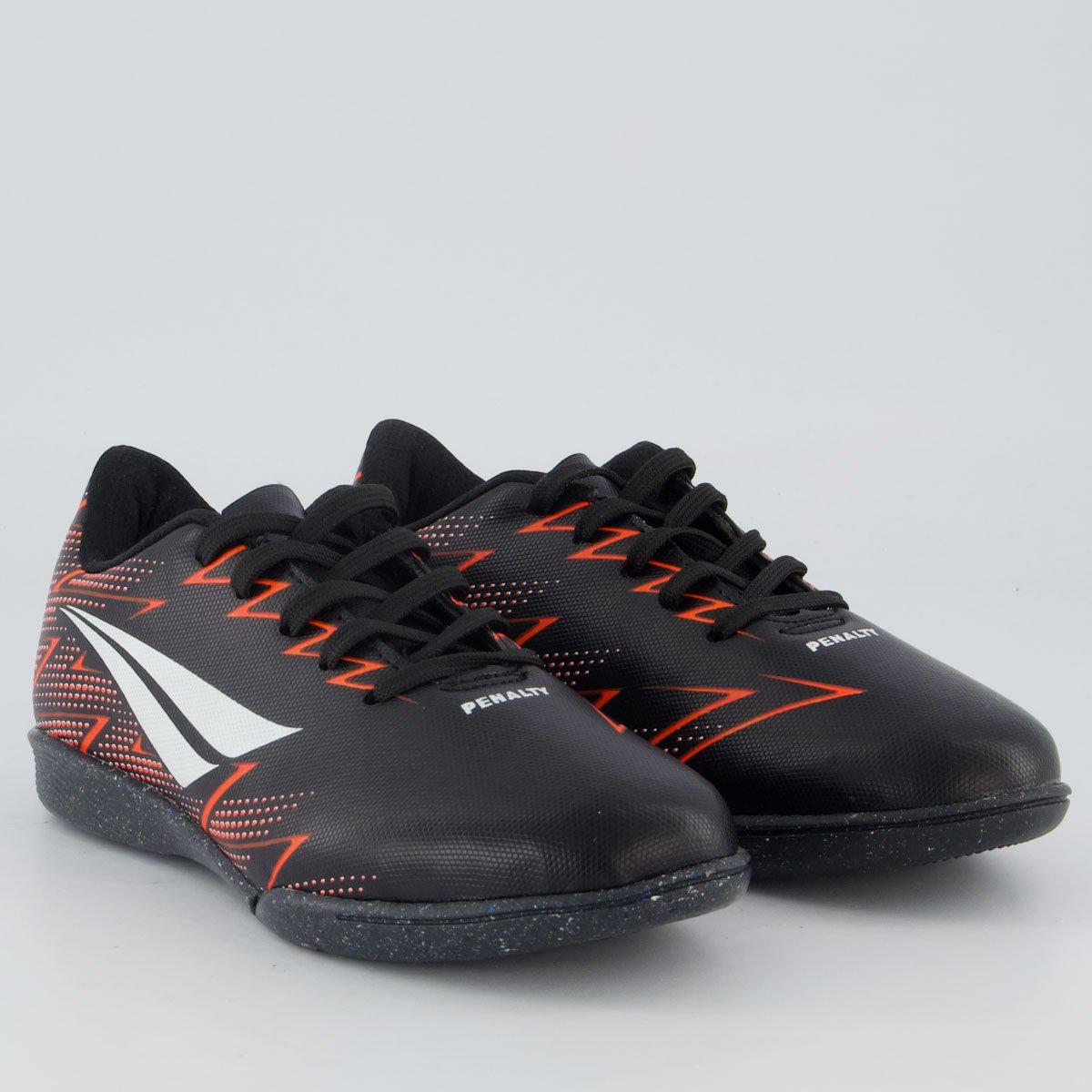 Chuteira Penalty Tornado Y-2 Futsal Juvenil Preta e Branca Preto 2