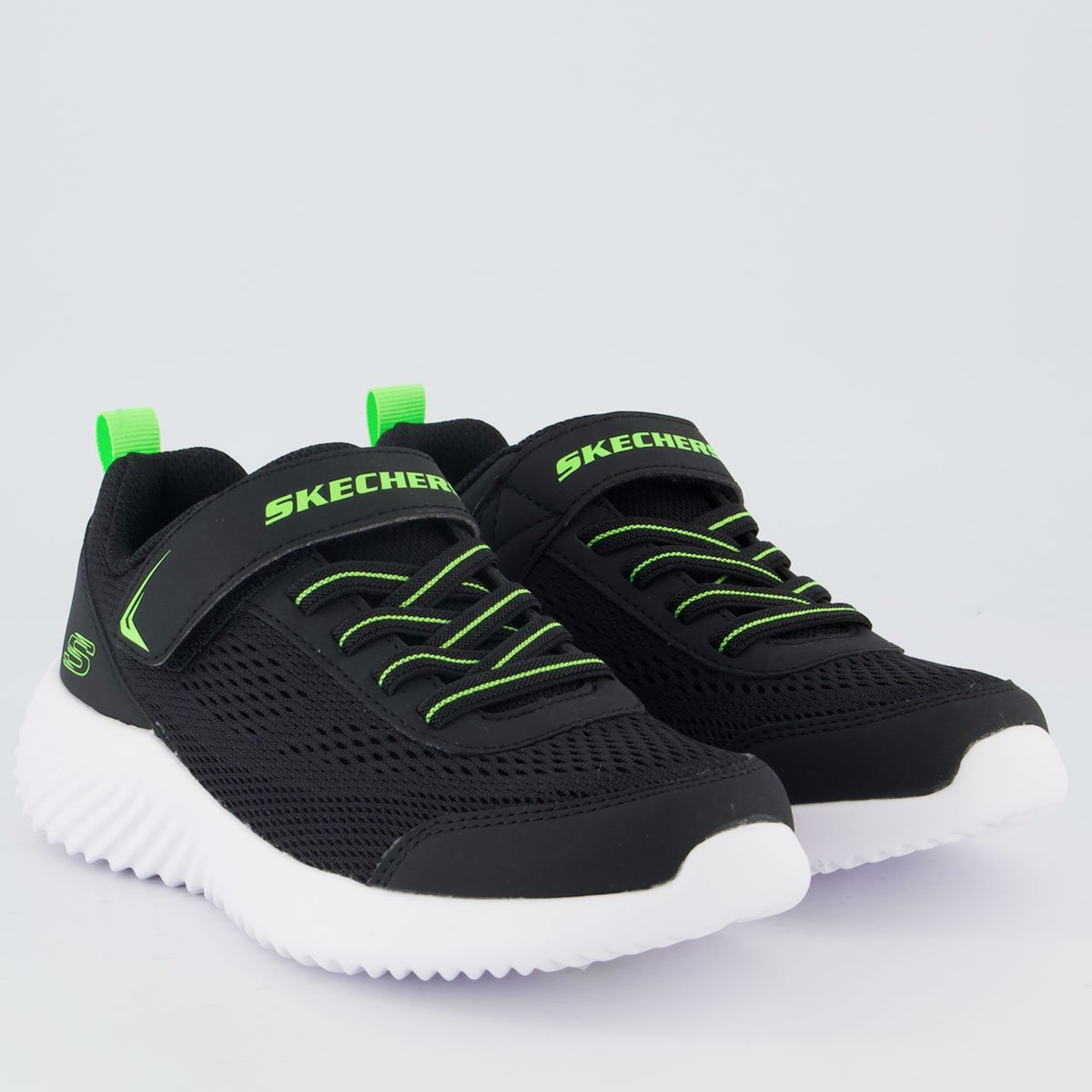 Tênis Skechers Bounder Quantarun Infantil Preto Preto 2