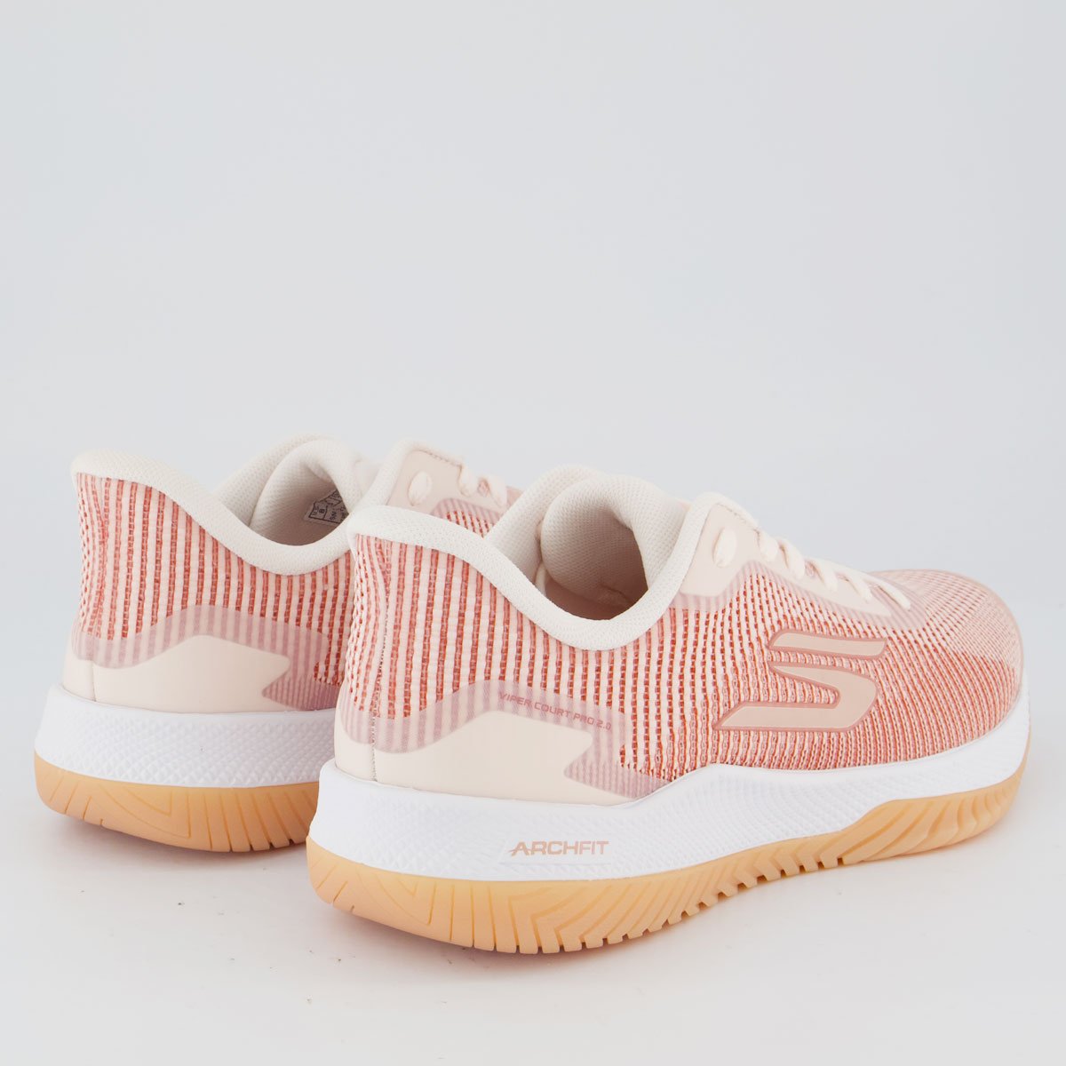 Tênis Skechers Viper Court Pro 2.0 Feminino Rosa Claro Pêssego 3