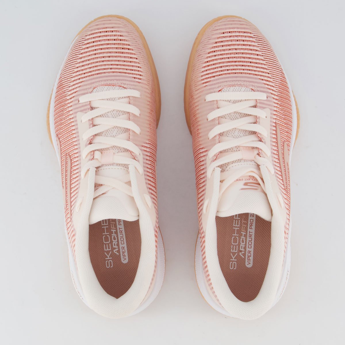 Tênis Skechers Viper Court Pro 2.0 Feminino Rosa Claro Pêssego 4