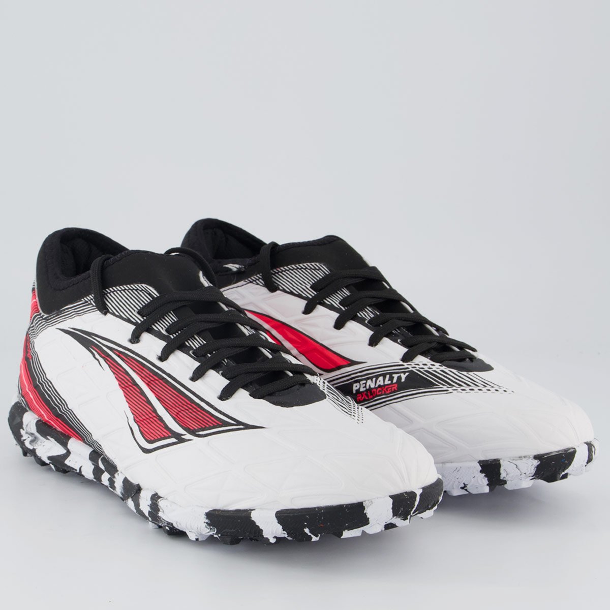 Chuteira Penalty Society RX Locker Y-5 Branca e Preta Branco 2