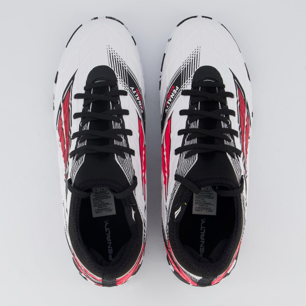 Chuteira Penalty Society RX Locker Y-5 Branca e Preta Branco 4