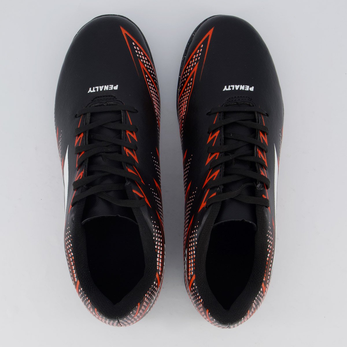 Chuteira Penalty Tornado Y-2 Futsal Preta e Branca Preto/Vermelho 4