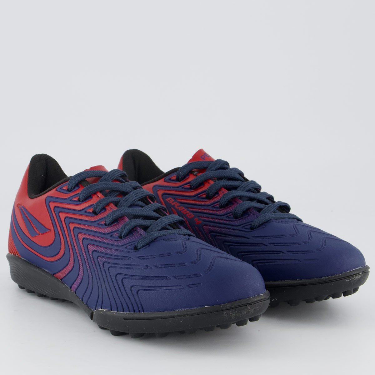 Chuteira Penalty Bravo Y-4 Society Juvenil Marinho Azul Marinho/Vermelho 2