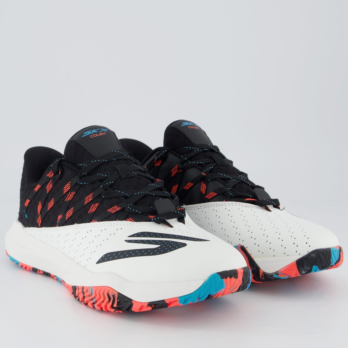 Tênis Skechers Viper Court Rally Preto e Branco Preto 2