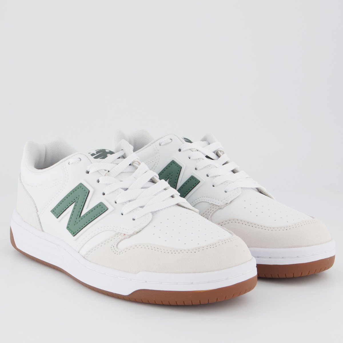 Tênis New Balance 480 Low Branco e Verde Branco 2